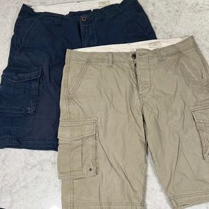 Button Up Cargo Shorts
